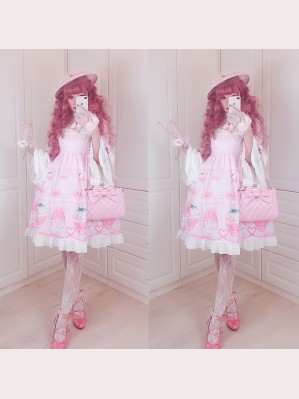 Diamond Honey Snow Strawberries Sweet Lolita Fashion Dress OP